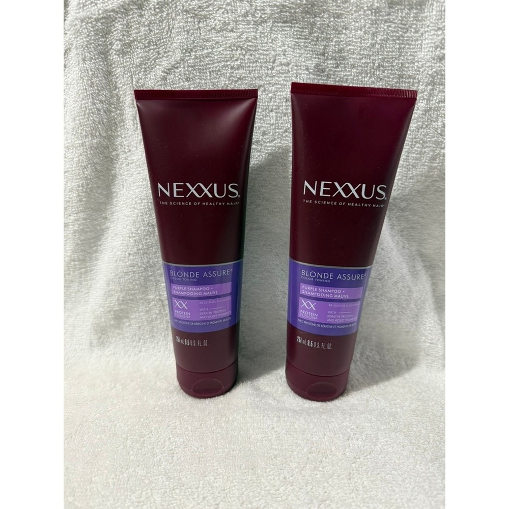 2- Nexxus Blonde Assure Purple Shampoo Color Toning 8.5 fl oz Keratin Protein